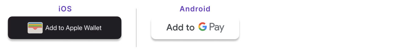 Logos for Apple Wallet and Google Pay
